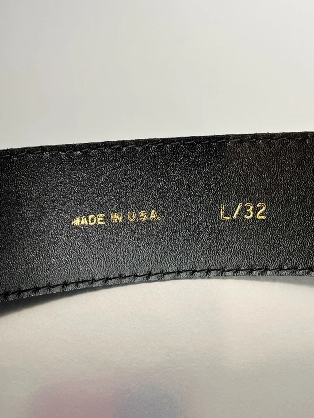 Nordstrom Black Alligator Grain Leather Belt Women’s L 32 Vintage Pristine